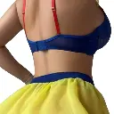 Lessecretsdelea_Blanche_Ensemble_lingerie_cosplay_jaune_et_bleu_dentelle_bas_résille_Image_Carrousel2.webp