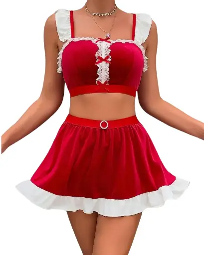 Céleste - Tenue Velours Raffinée Rouge (copie)