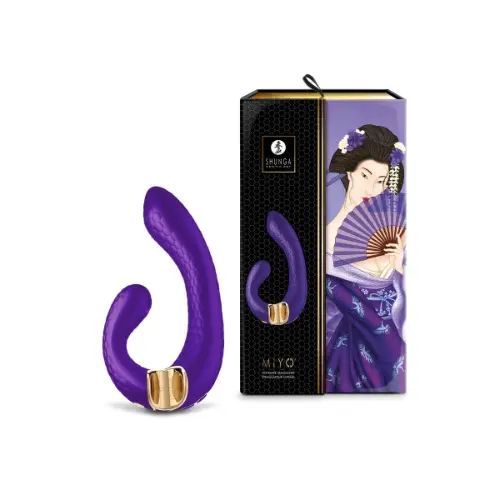 Stimulateur Double Shunga Miyo Violet – Vibrateur Clitoris & Point G | Rechargeable & Étanche 